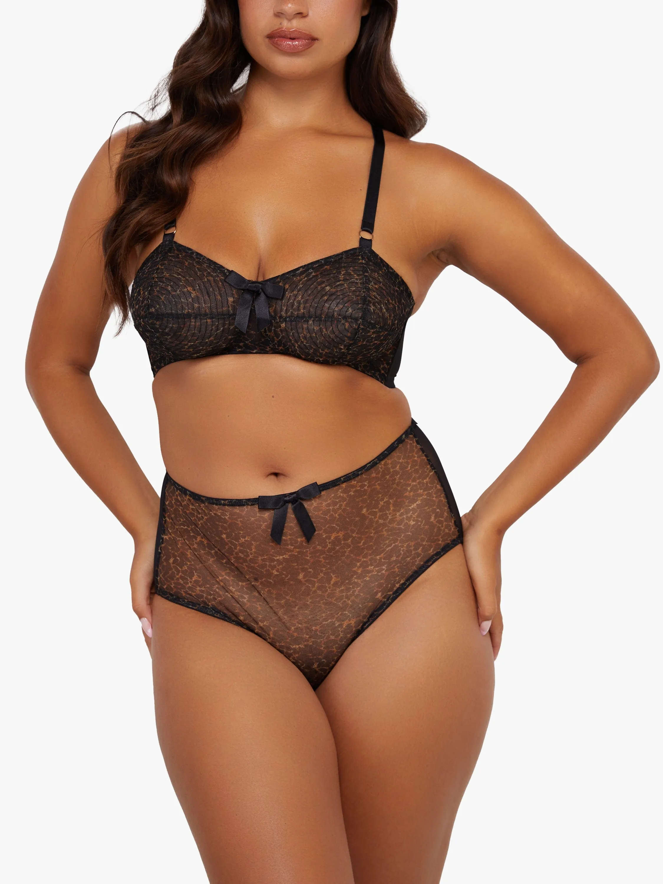 Hazel Leopard Print Bullet Bra