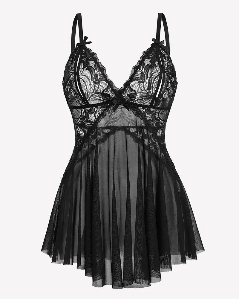 Lace Babydoll Mesh Boudoir Outfits