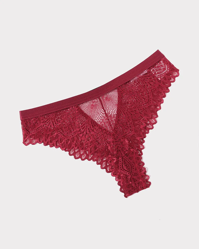 Lace Rhinestone Panty