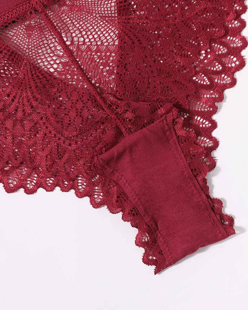 Lace Rhinestone Panty