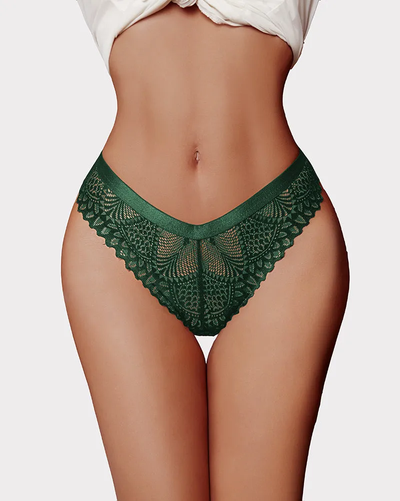 Lace Rhinestone Panty