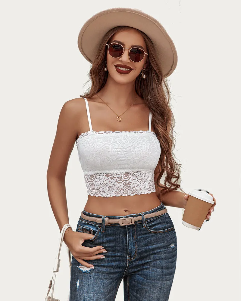 Lace Tank Top Tube Basic Bralette (DE Only)