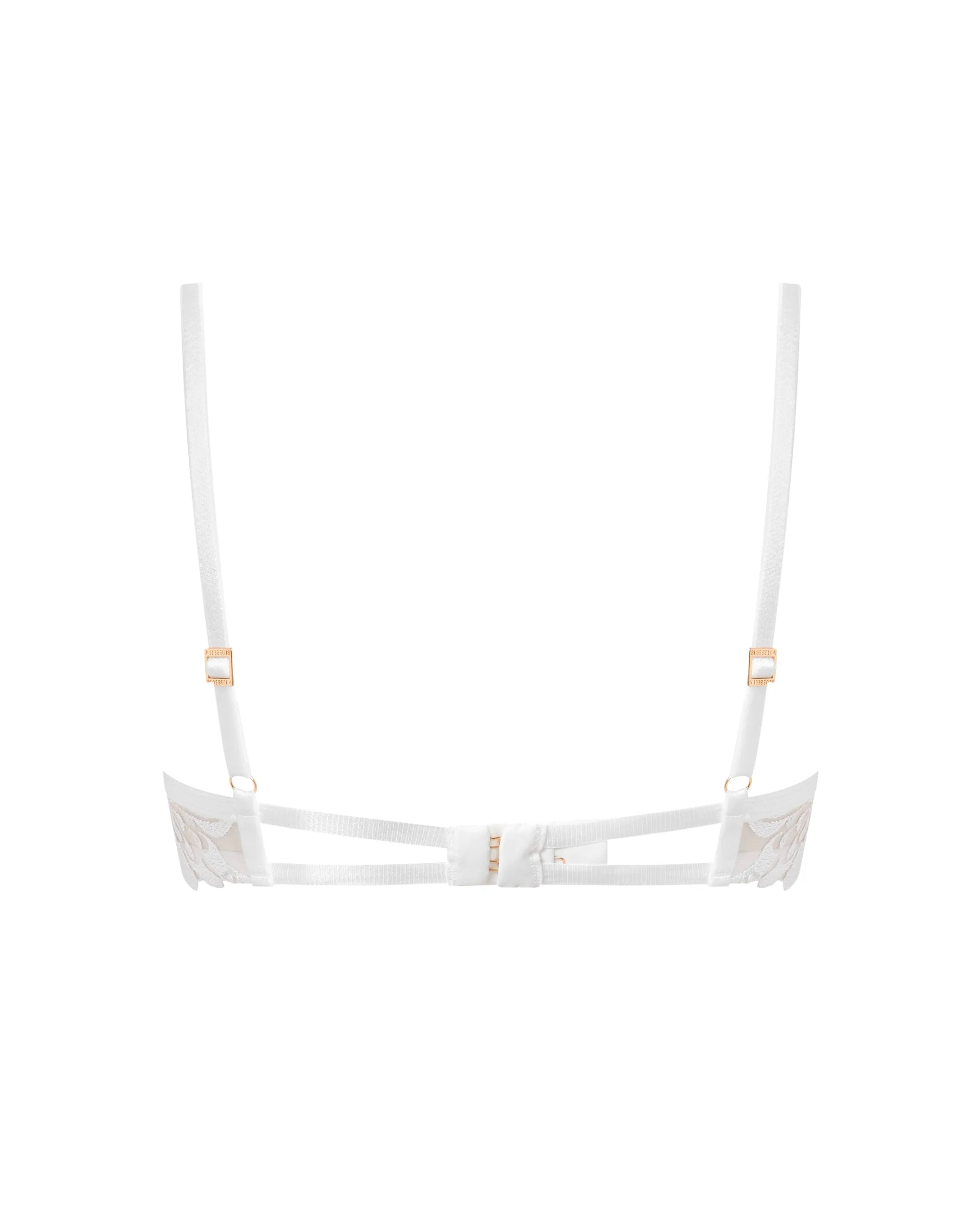 Leonora Floral Embroidered Bra White