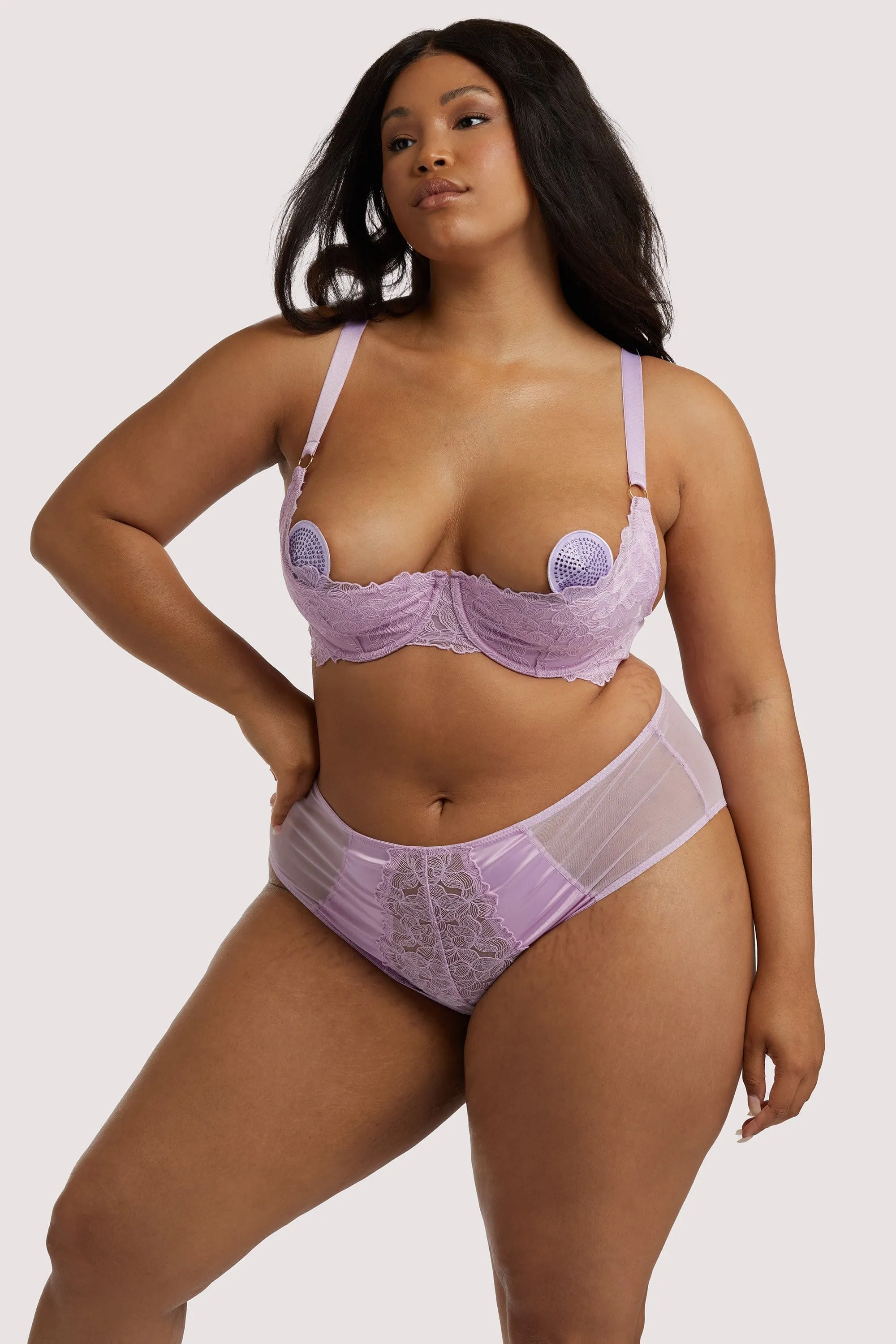 Lila Lilac Quarter Cup Bra