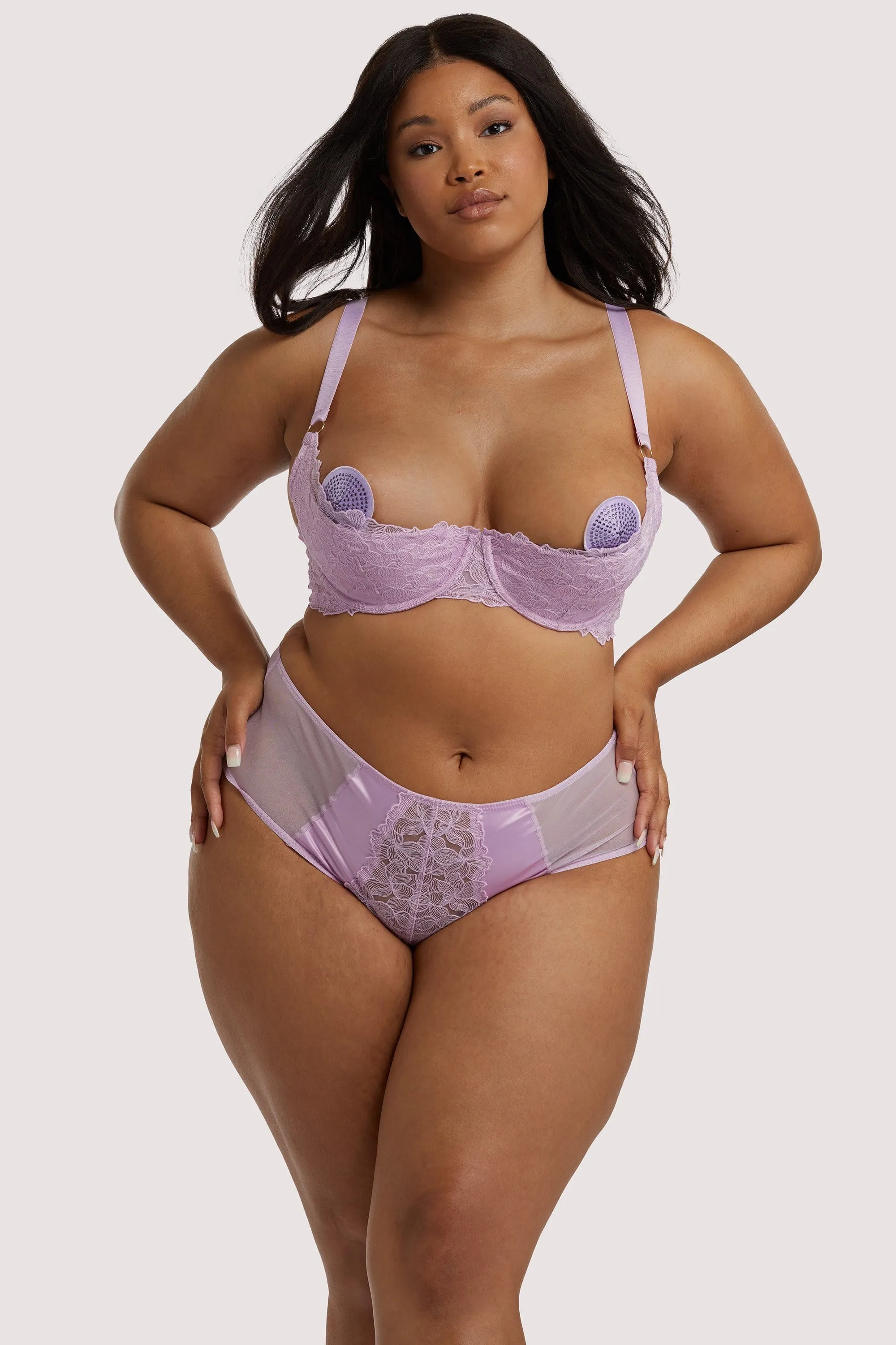 Lila Lilac Quarter Cup Bra