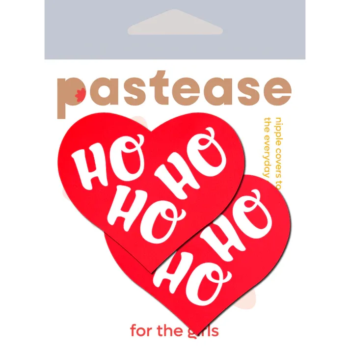 Love: Red and White Ho Ho Ho Hearts Nipple Pasties