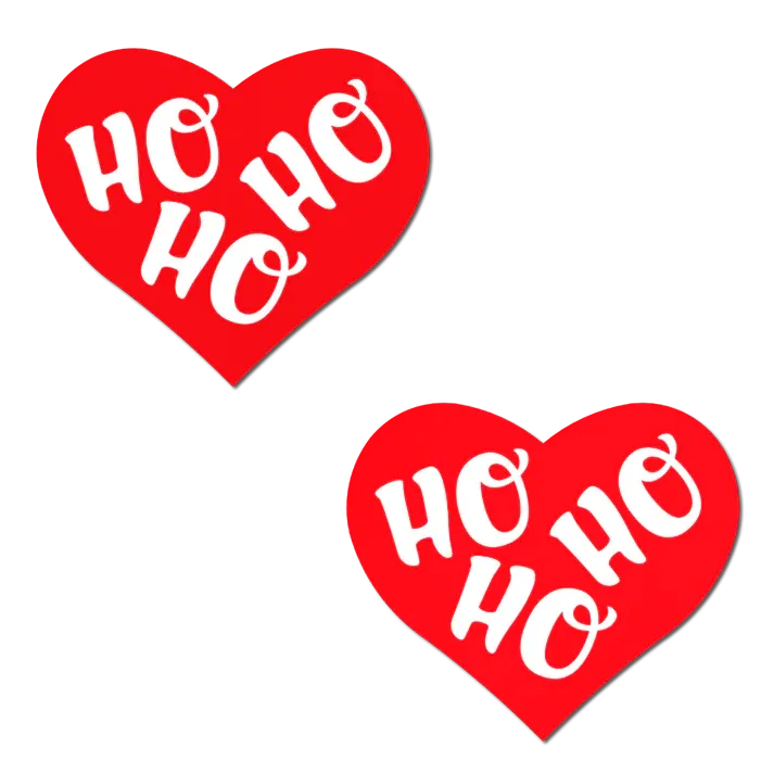 Love: Red and White Ho Ho Ho Hearts Nipple Pasties