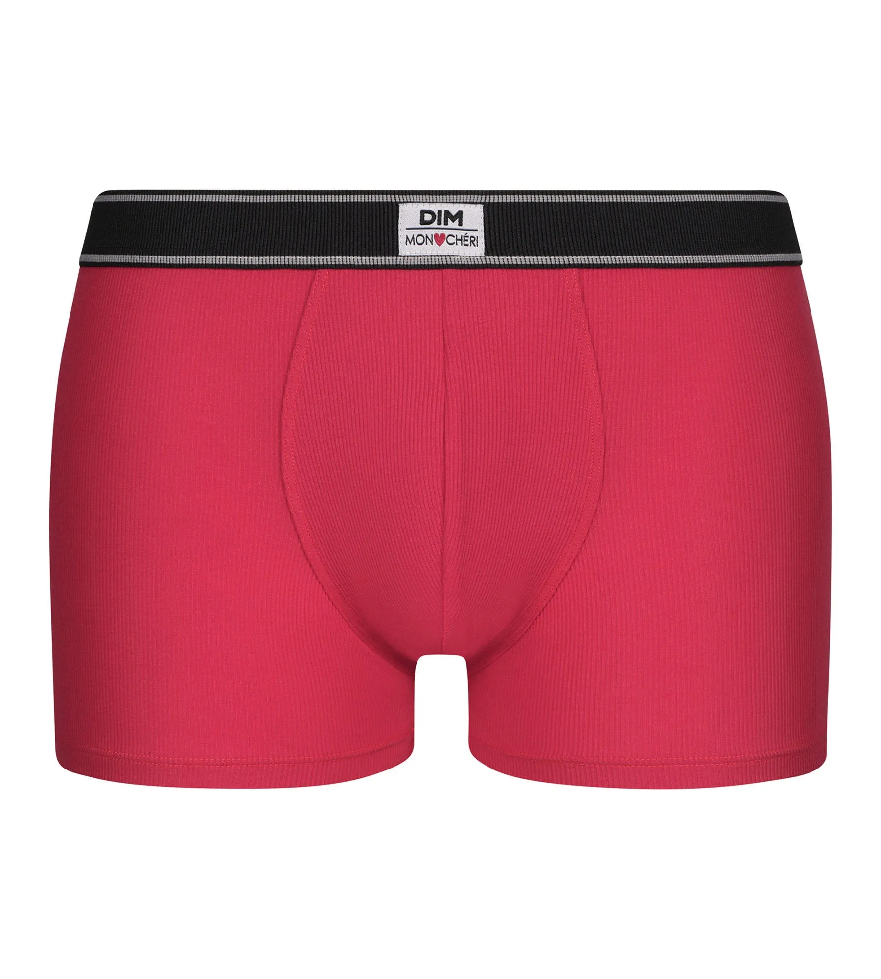 Men's boxer shorts in ribbed modal cotton Rouge Addict Dim Elegant