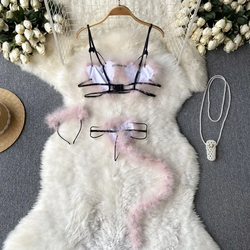 Meow & Mischief Three Piece Teddy Lingerie