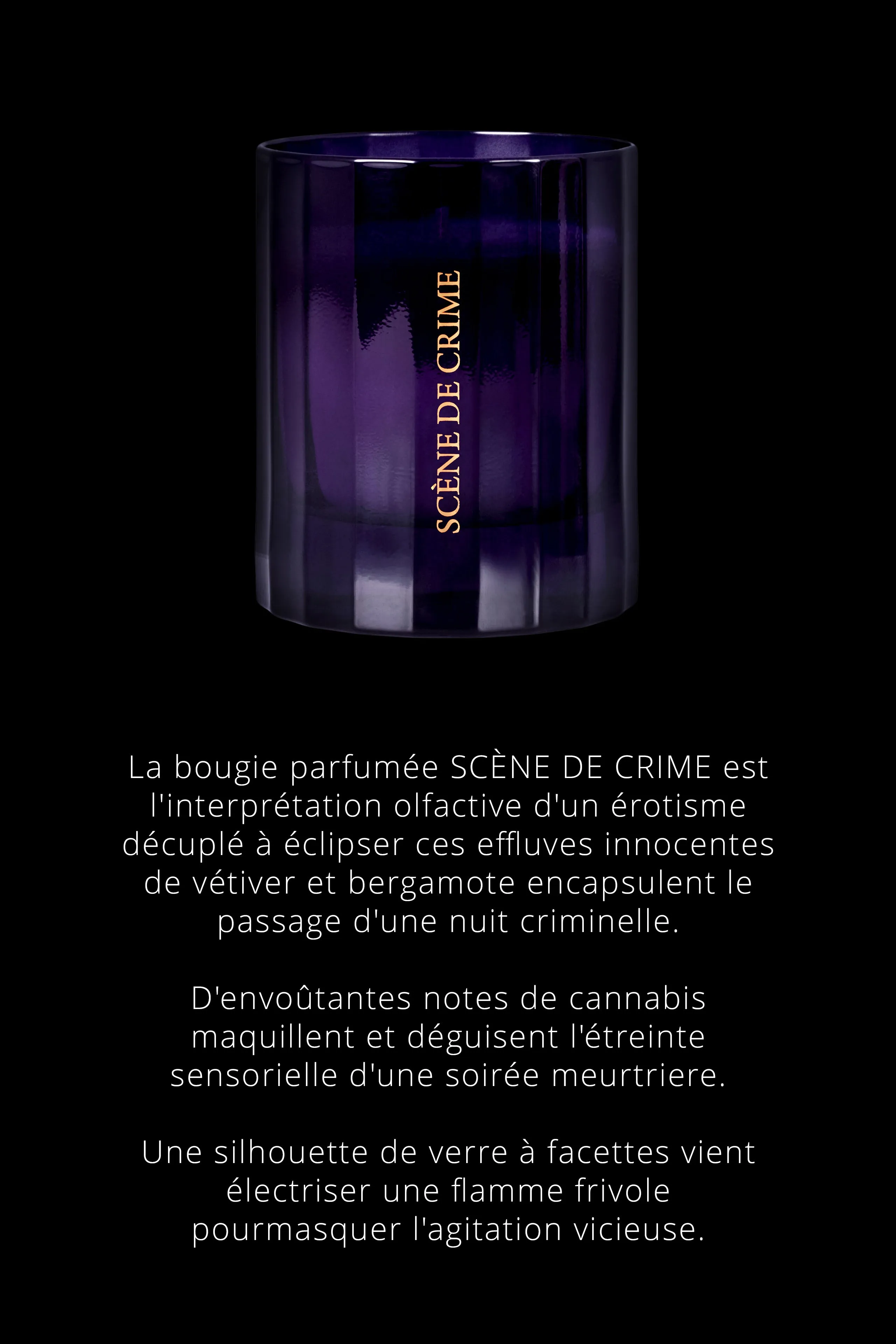 Metallic Notes Candle - Crime Scene