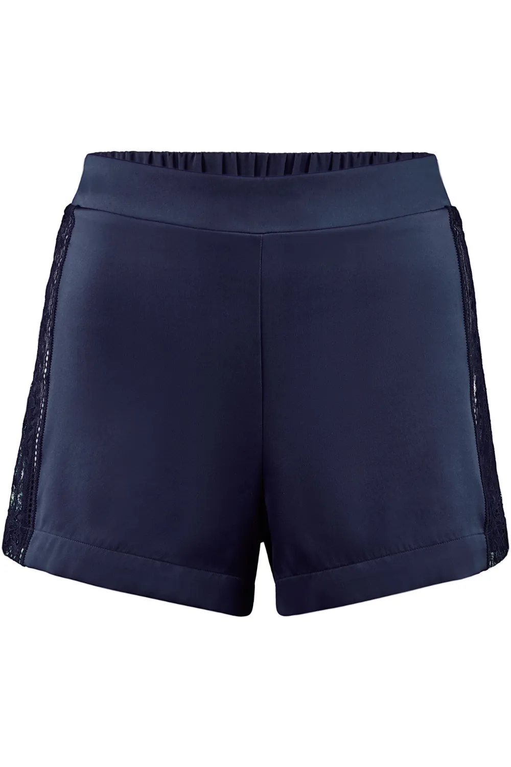 Midnight Whisper Silk Shorts Evening Blue
