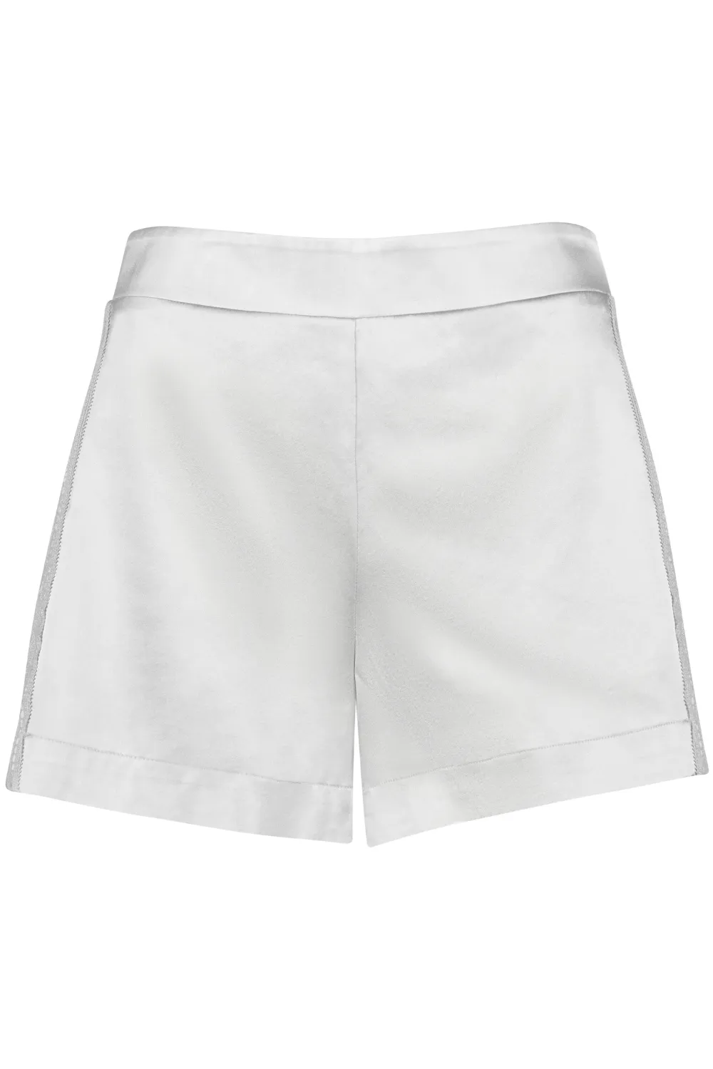 Midnight Whisper Silk Shorts in Cosmos Silver