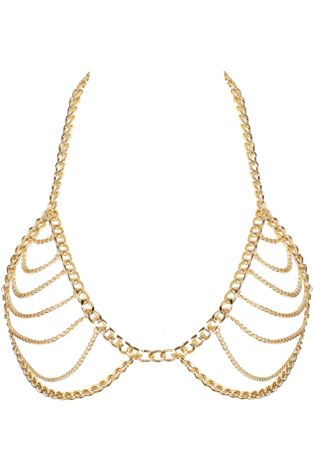 Mirissa Jewel Chain Bra in Gold