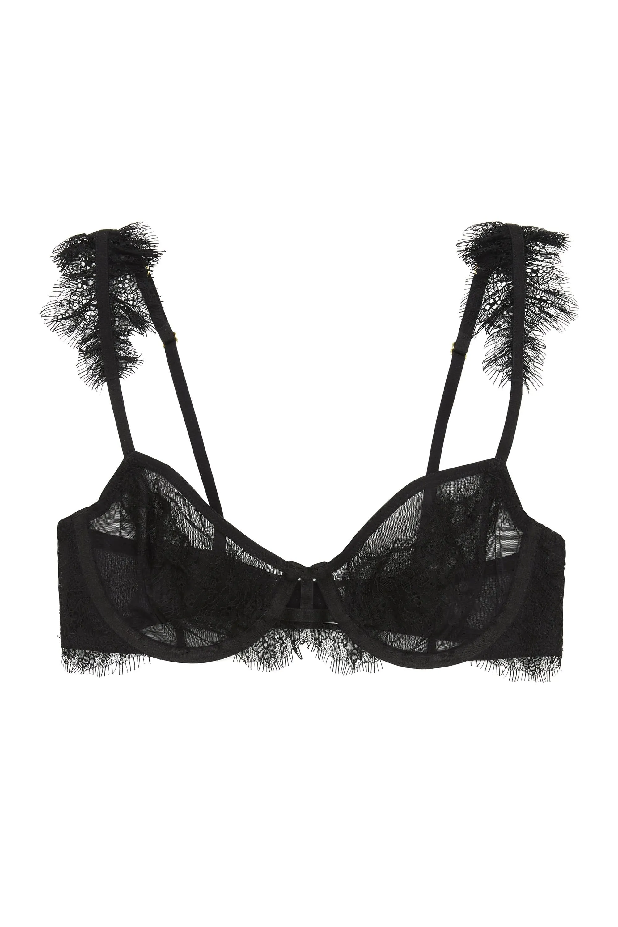 Nyx Wide eyelash lace bra black