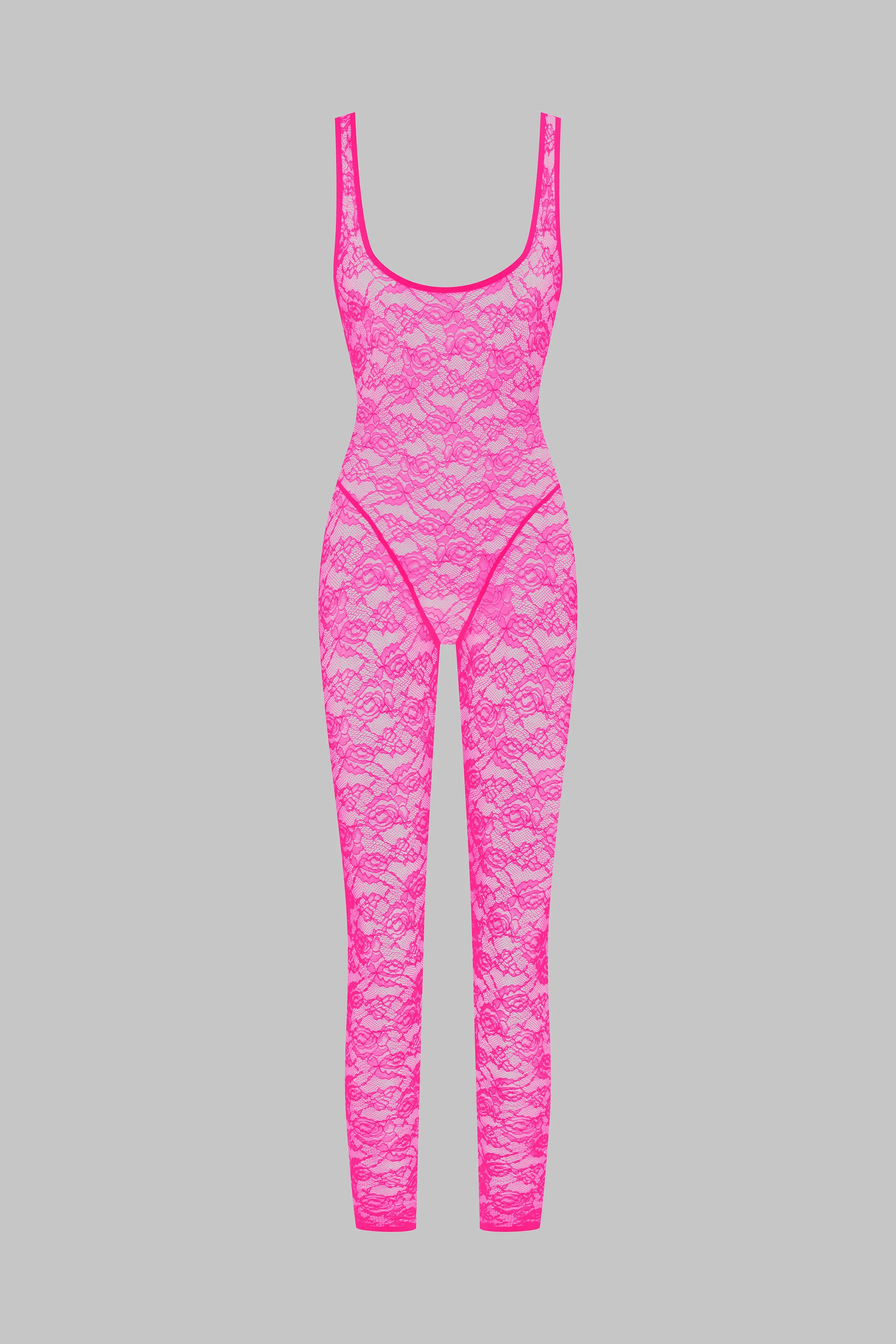 Open Back Catsuit - Flashback Neon