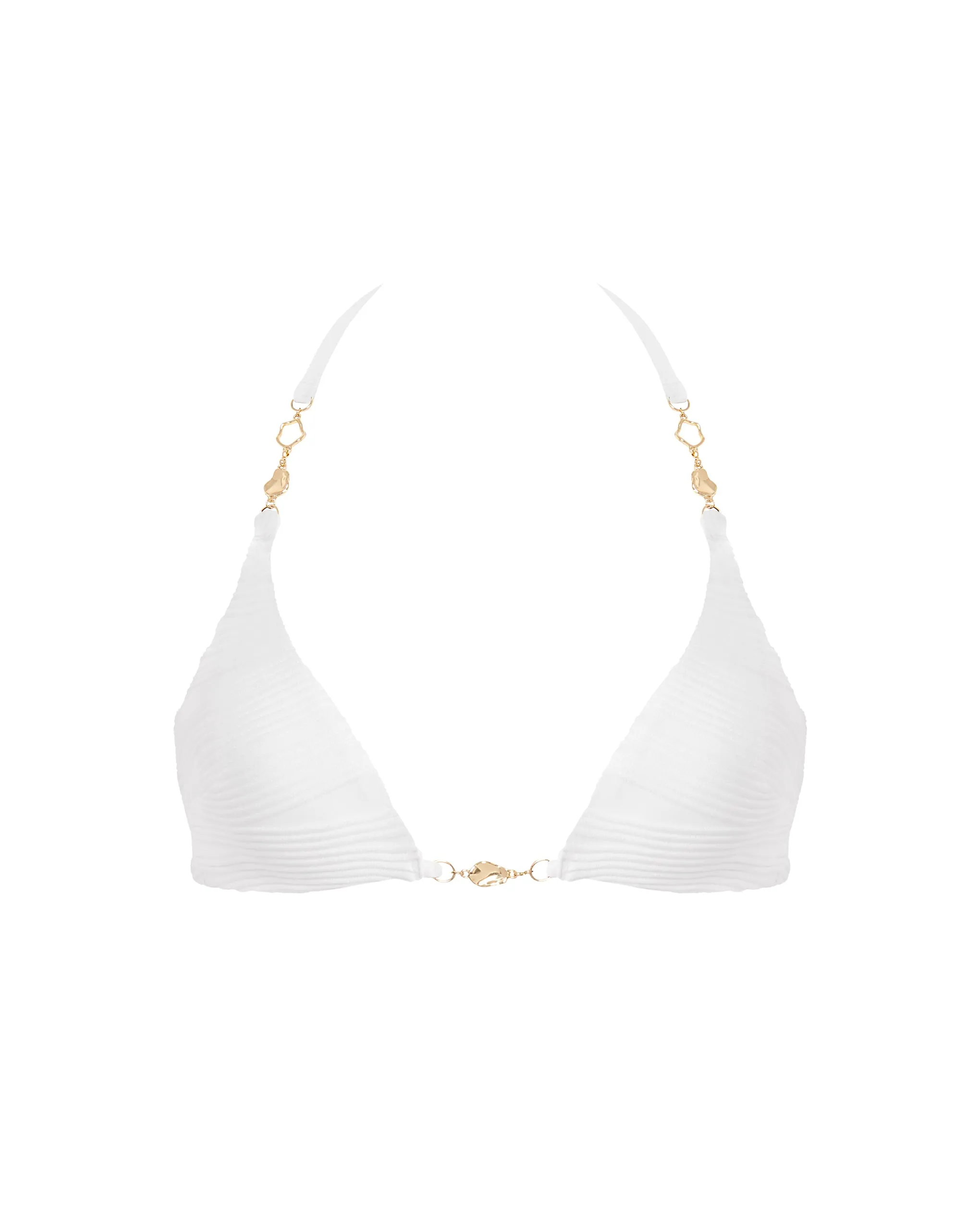 Orta Triangle Bikini Top White