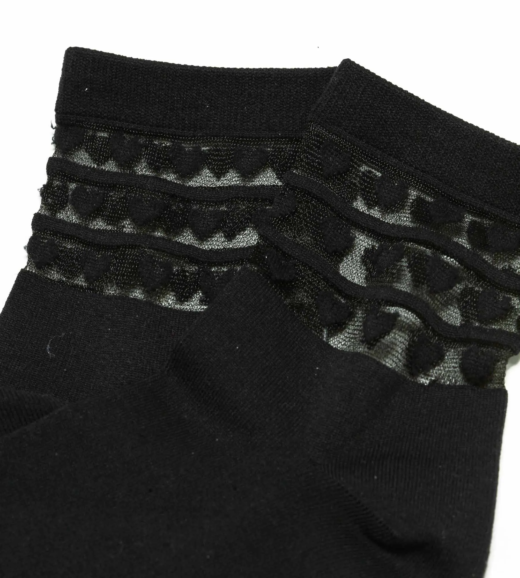 Pack of 2 pairs of microfibre women's socks in black with hearts Dim Skin