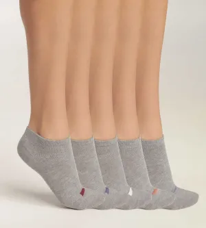 Pack of 5 pairs of EcoDim Light Grey cotton socks for women