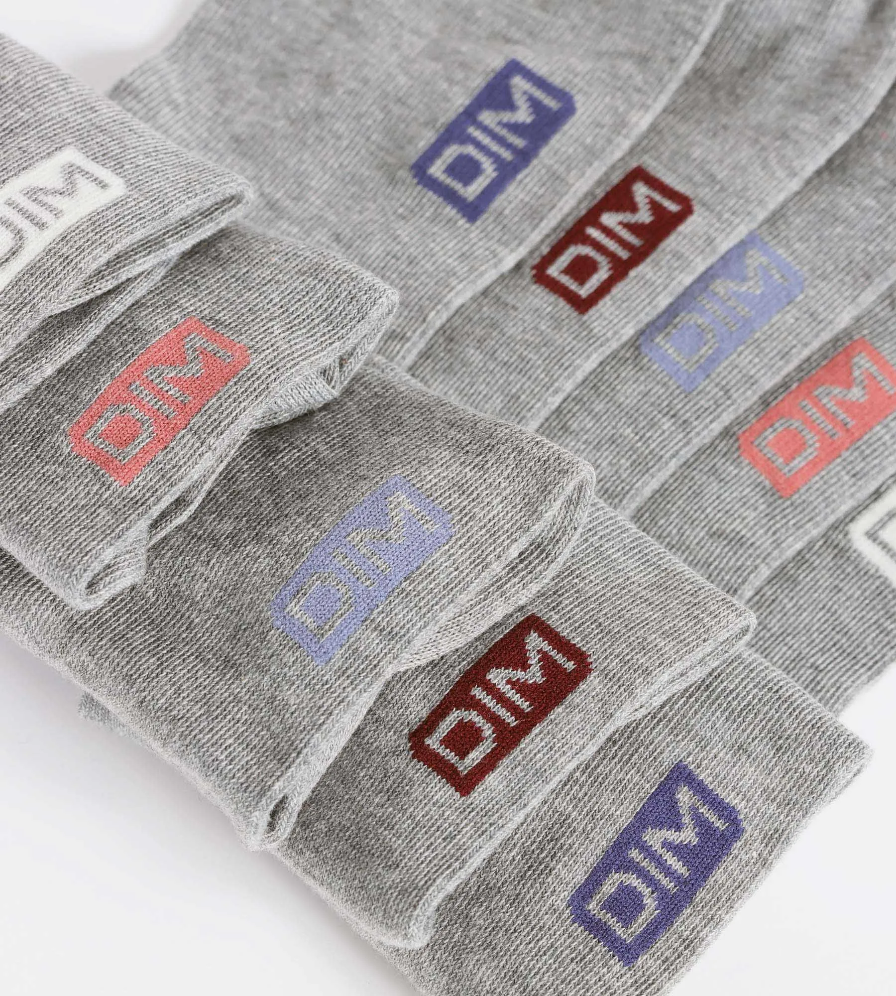 Pack of 5 pairs of EcoDim Light Grey cotton socks for women