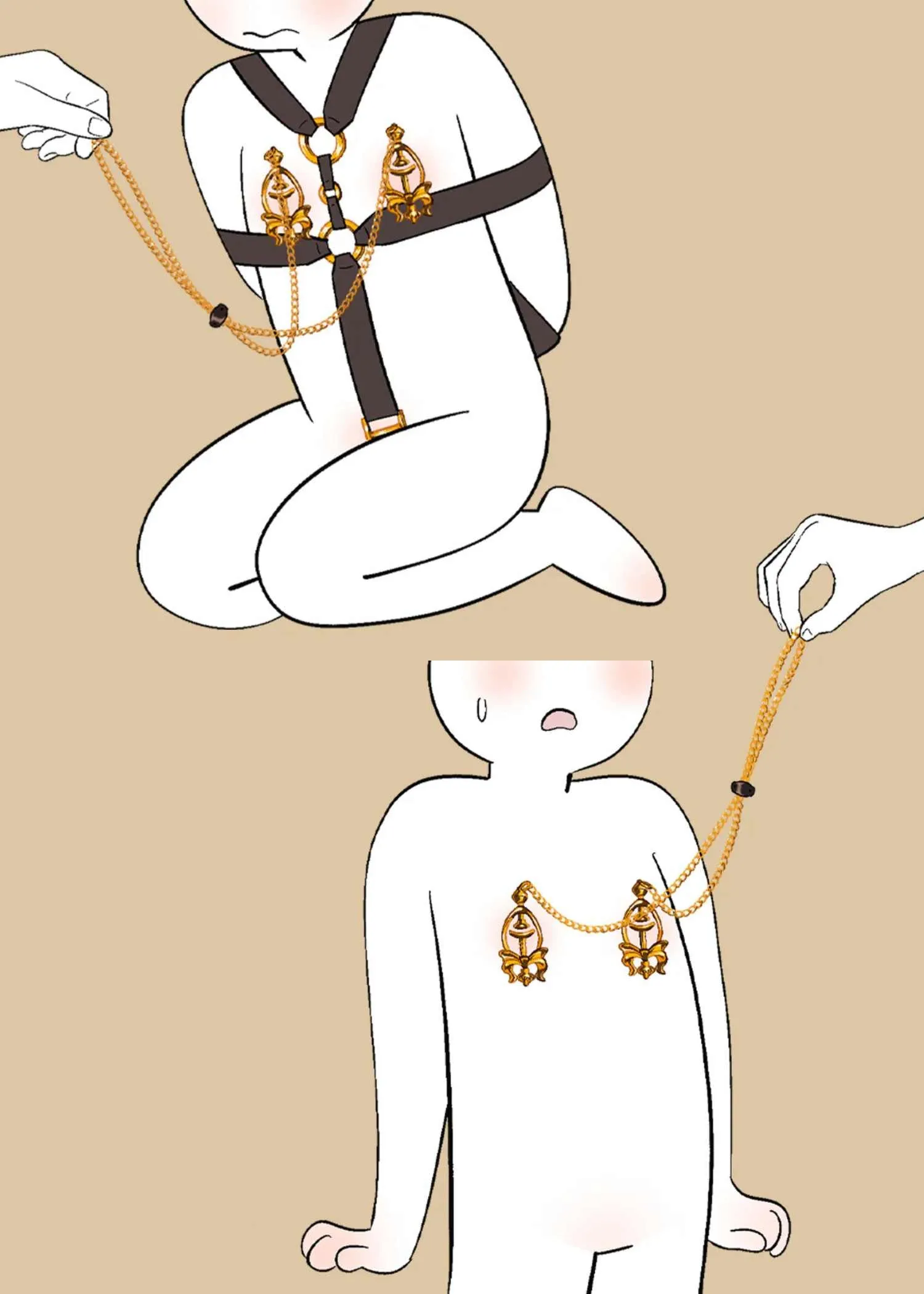 Pulling Chain Nipple Clamps