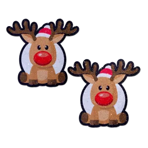 Reindeer: Red Nose Rudolph Nipple Pasties