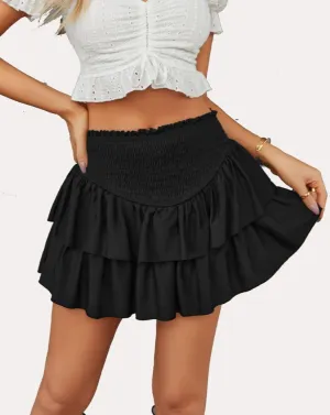 Ruffle Flowy Mini Skirts (DE Only)