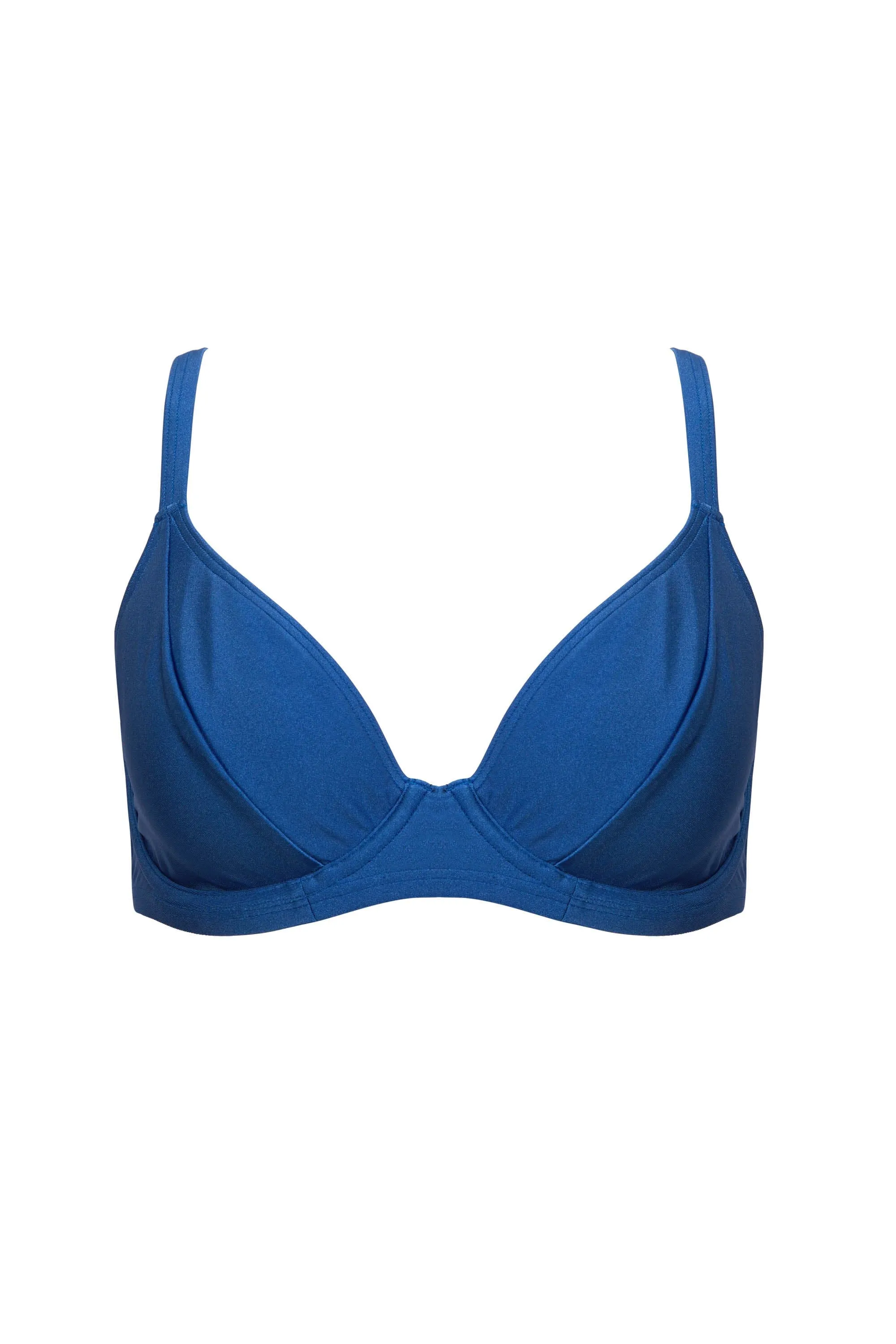 Sadie Fuller Bust Cornflower Blue Underwired Plunge Bikini Top