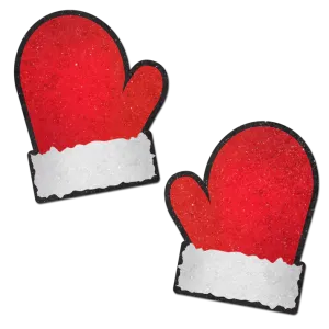 Santa: Red and White Santa Mitten Nipple Pasties