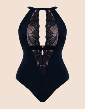 Scantilly Indulgence Multiway Stretch Lace Body Black/Latte