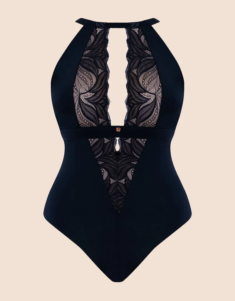 Scantilly Indulgence Multiway Stretch Lace Body Black/Latte