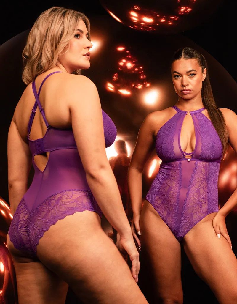 Scantilly Opulence Multiway Stretch Lace Body Mystic Purple