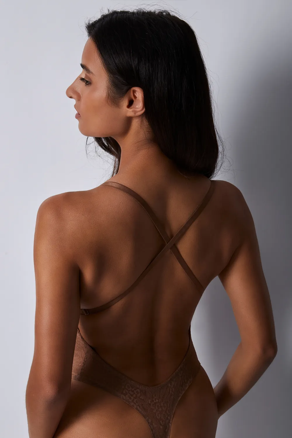 Sculpt by Aubade Multiway Thong Bodysuit in Cinnamon