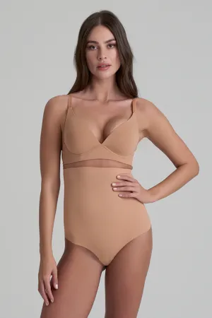 Sculpting High Waist Thong Honey