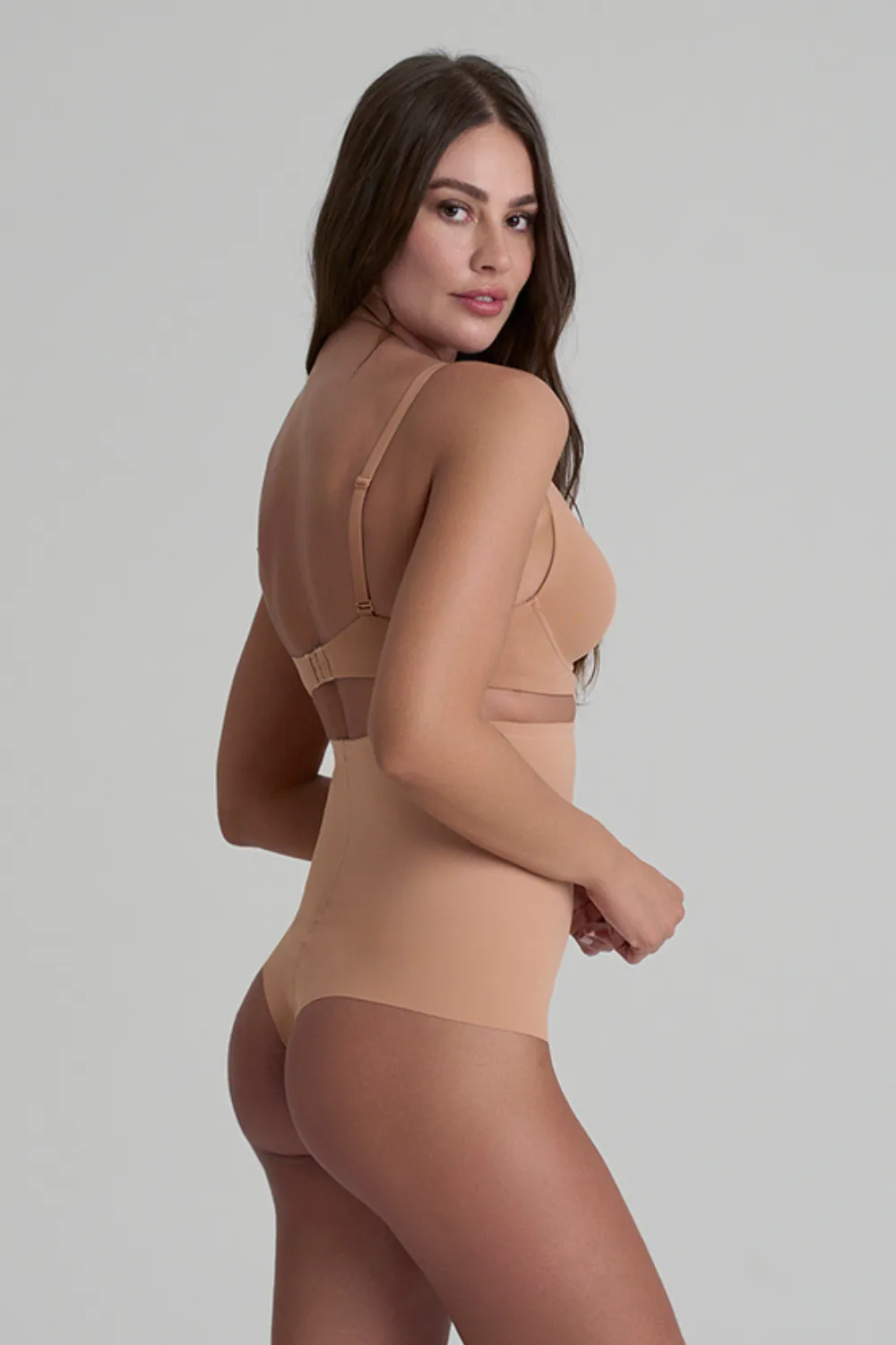 Sculpting High Waist Thong Honey
