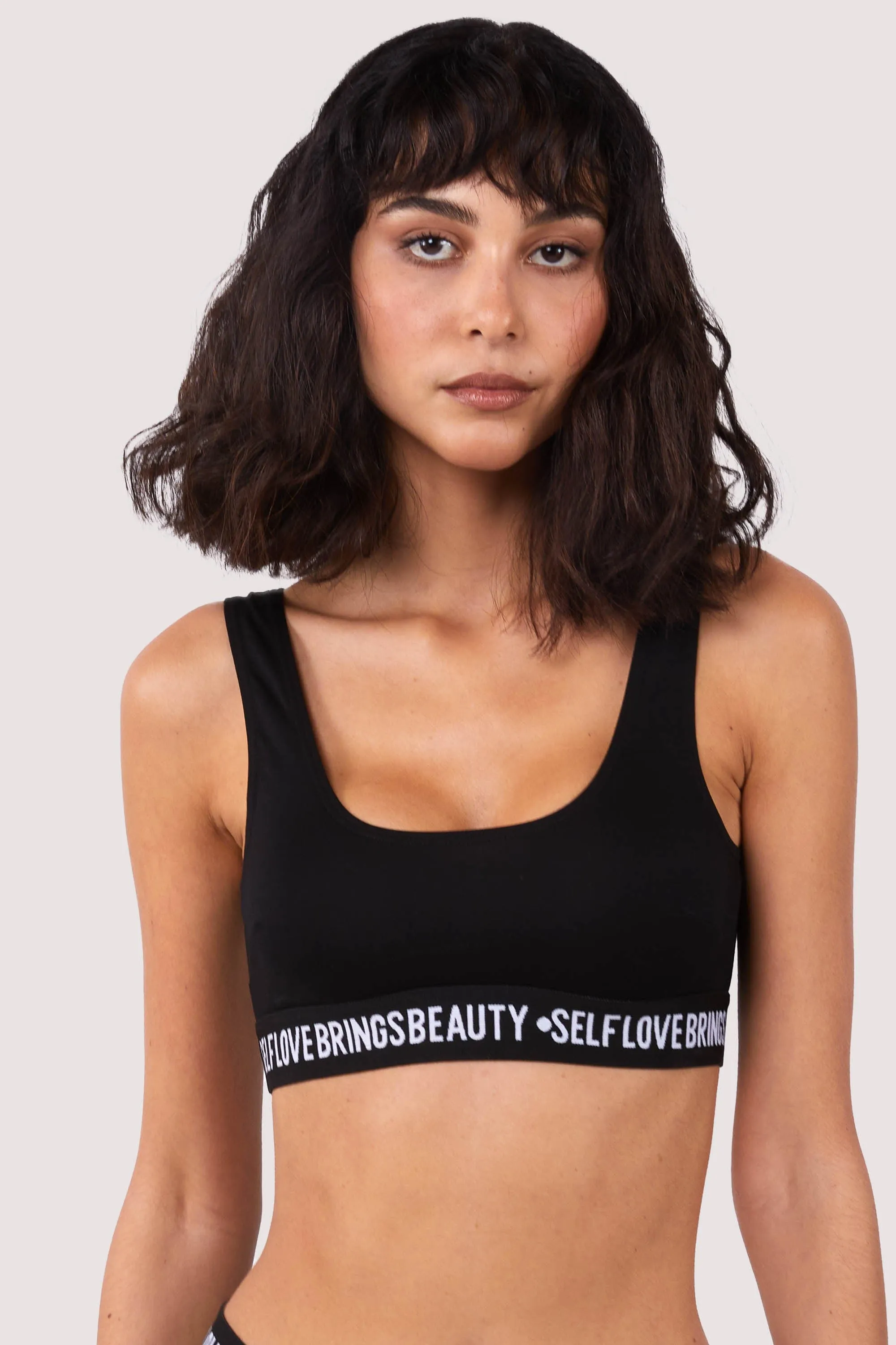 Self Love Black Crop Top