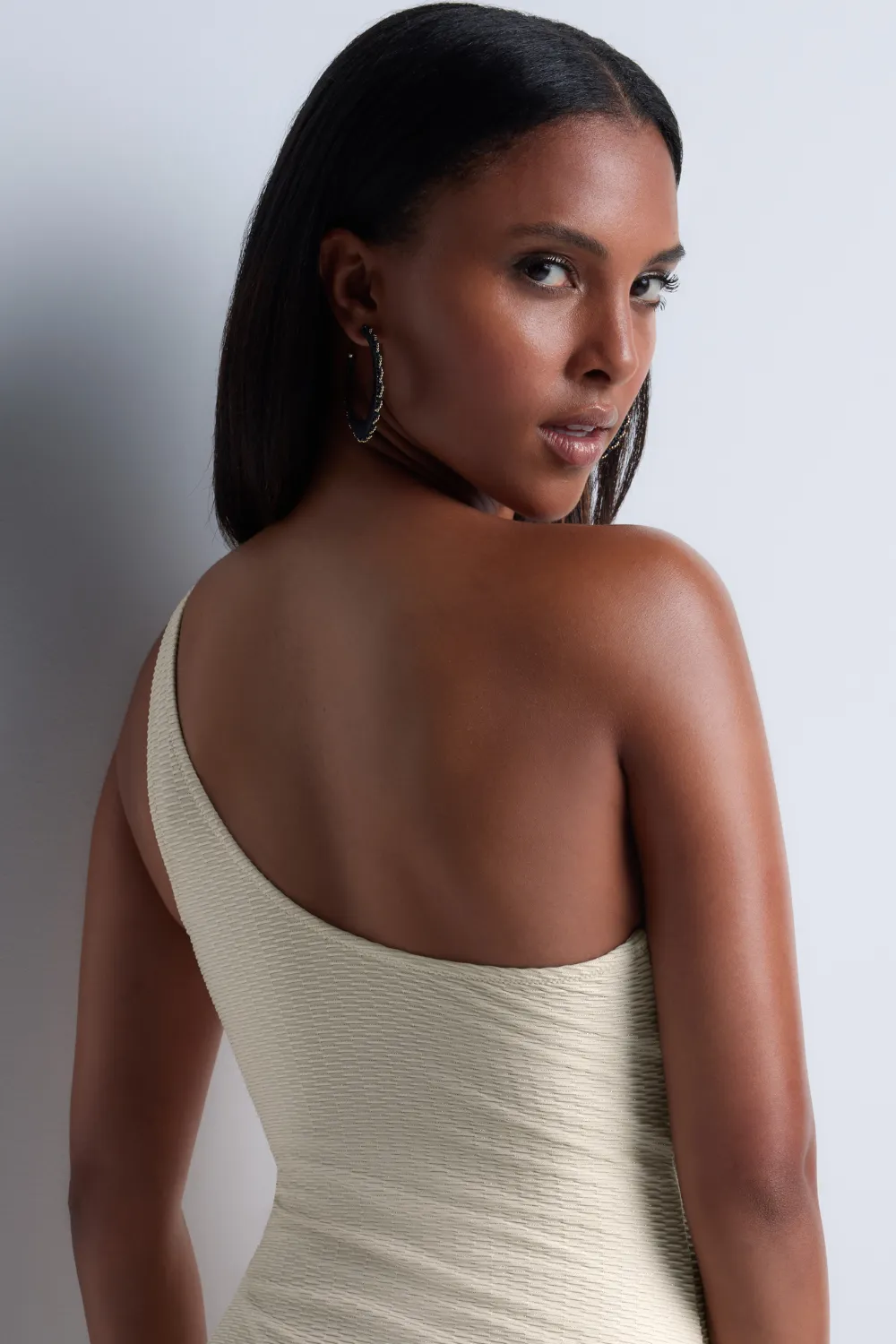Shimmering Waters One Shoulder Swimsuit