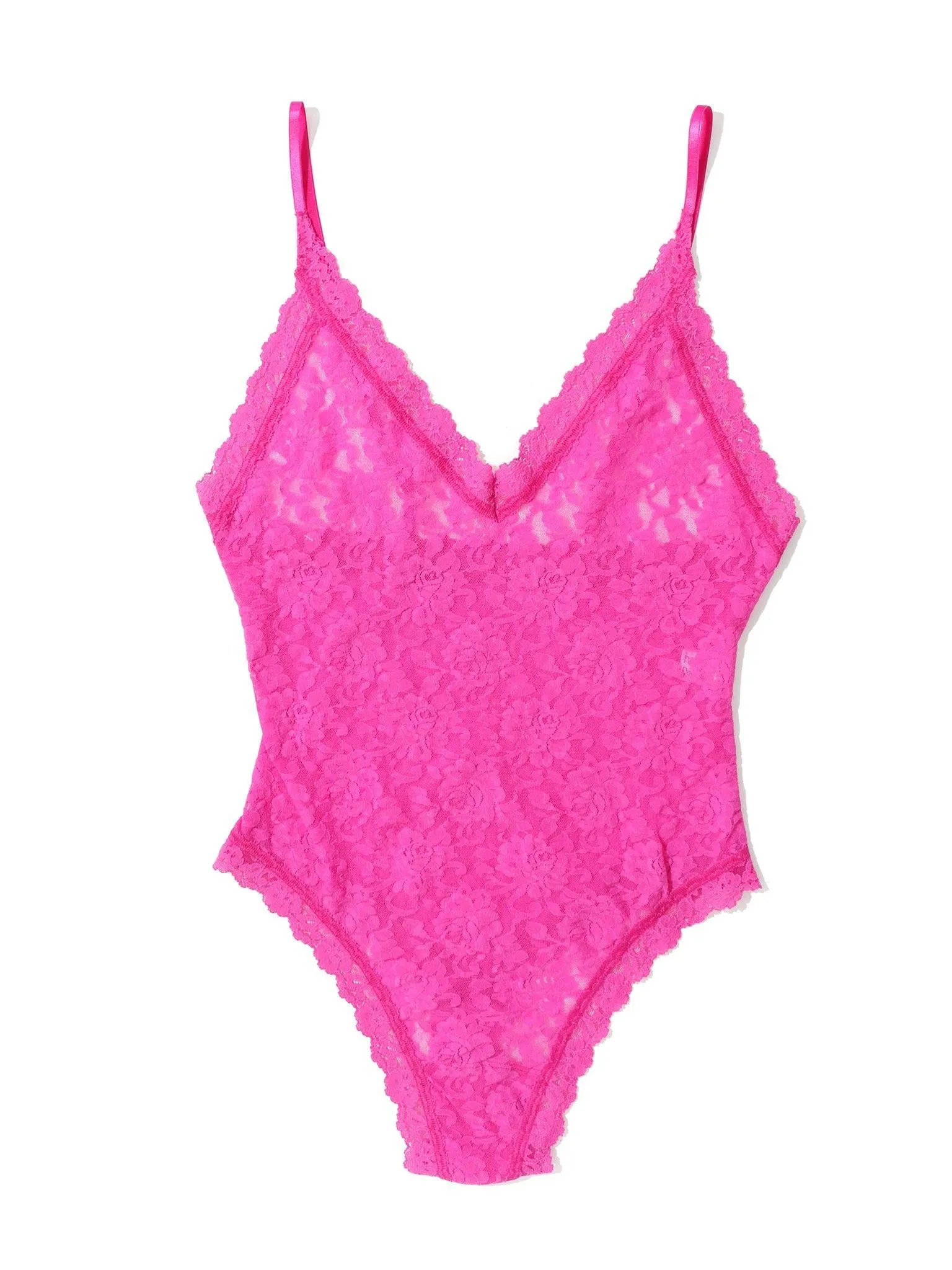 Signature Lace Thong Back Bodysuit Marmalade Pink