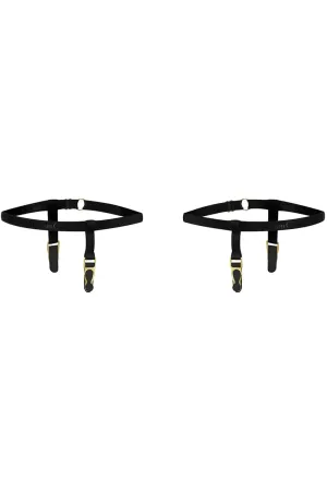 Signature Leg Garters Black/Gold