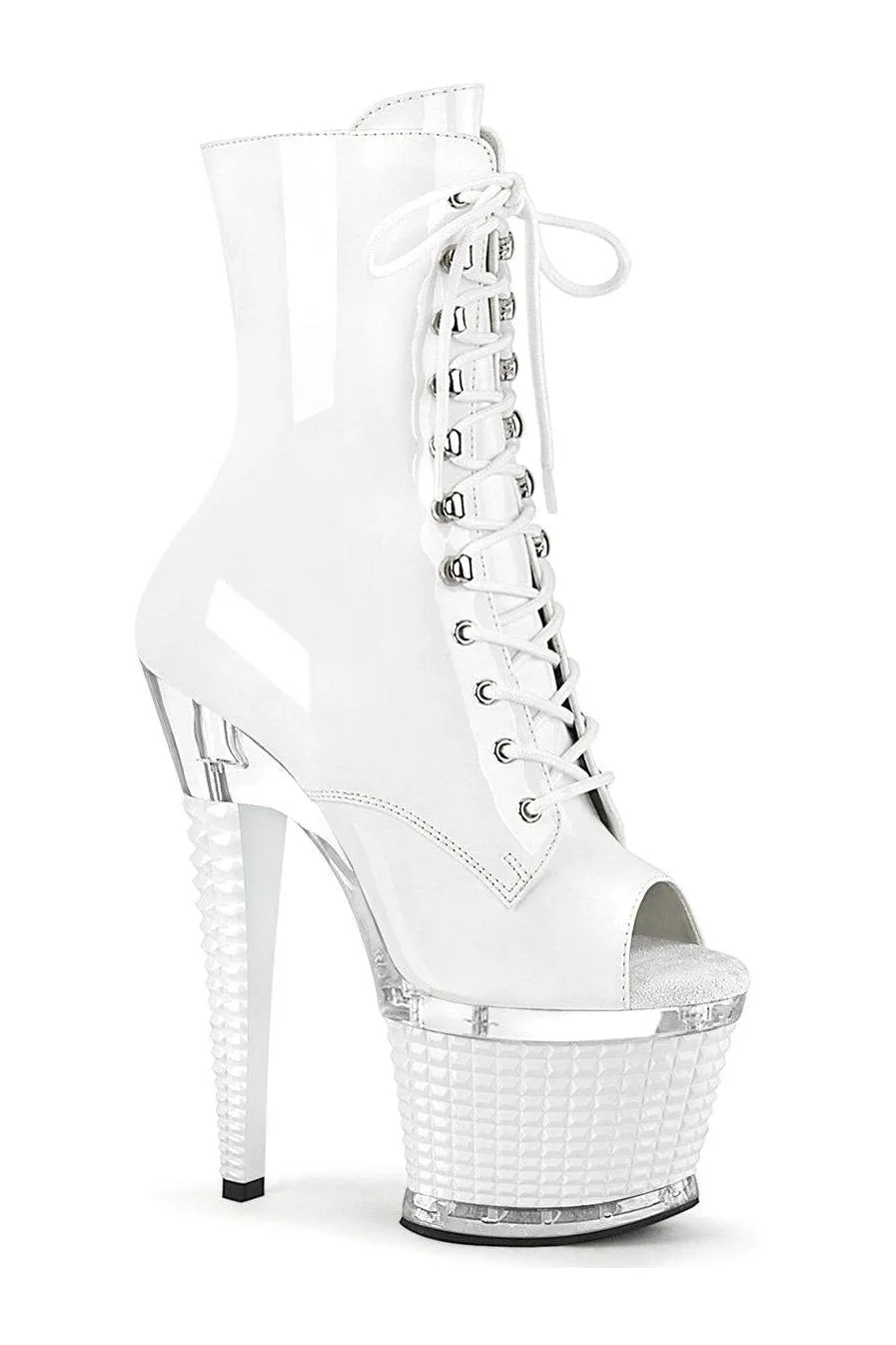 SPECTATOR-1021 Ankle Boot | White Patent