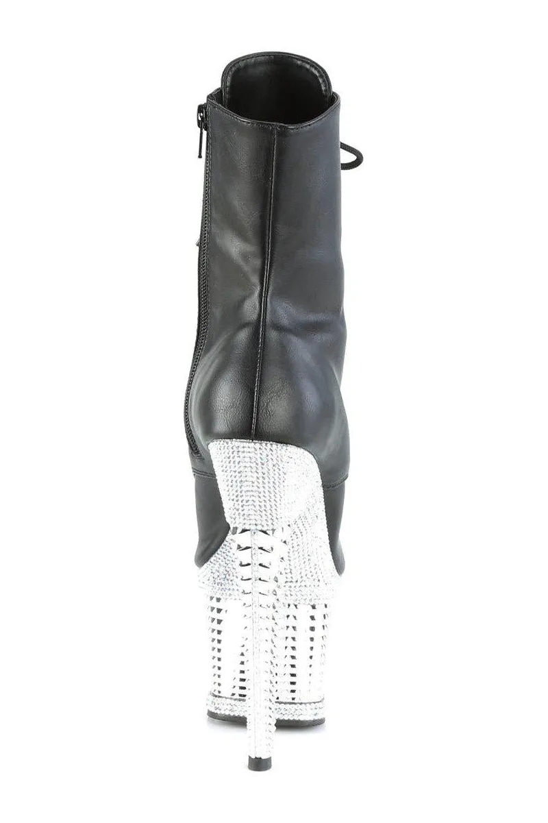 SPECTATOR-1021RS Ankle Boot | Black Faux Leather