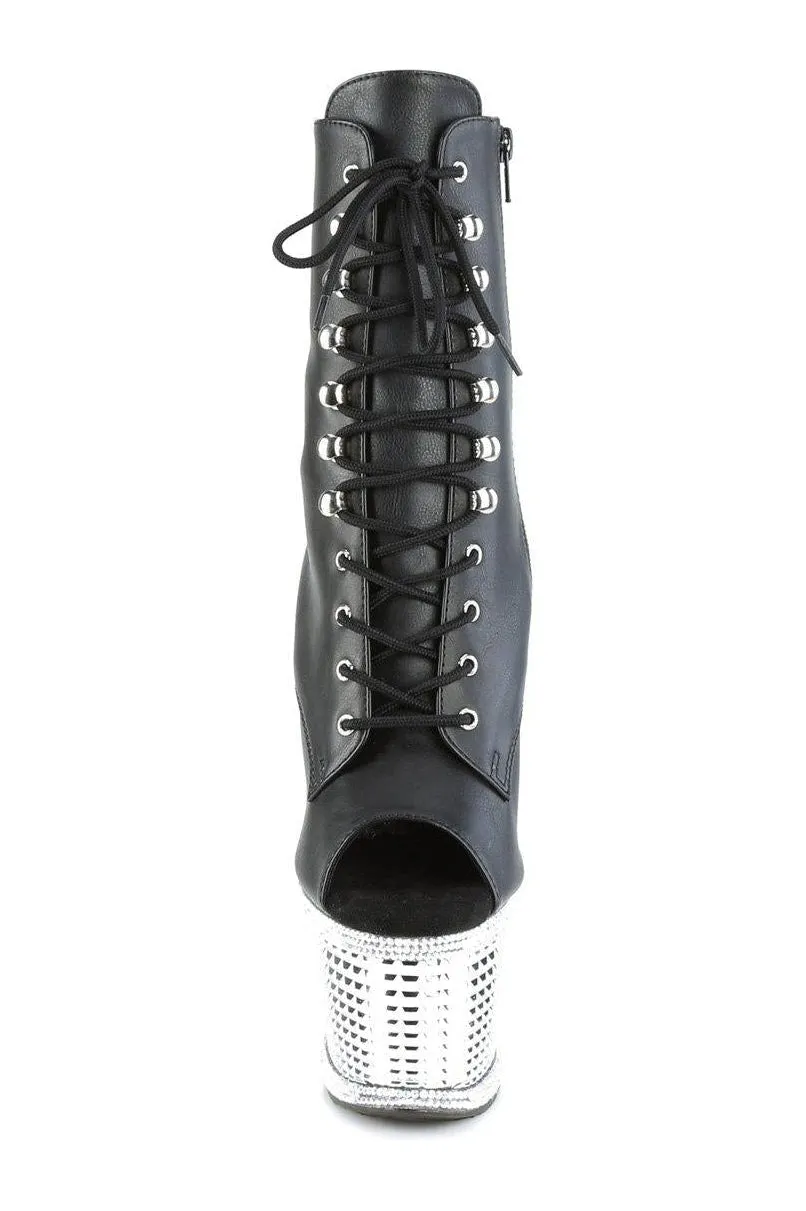SPECTATOR-1021RS Ankle Boot | Black Faux Leather
