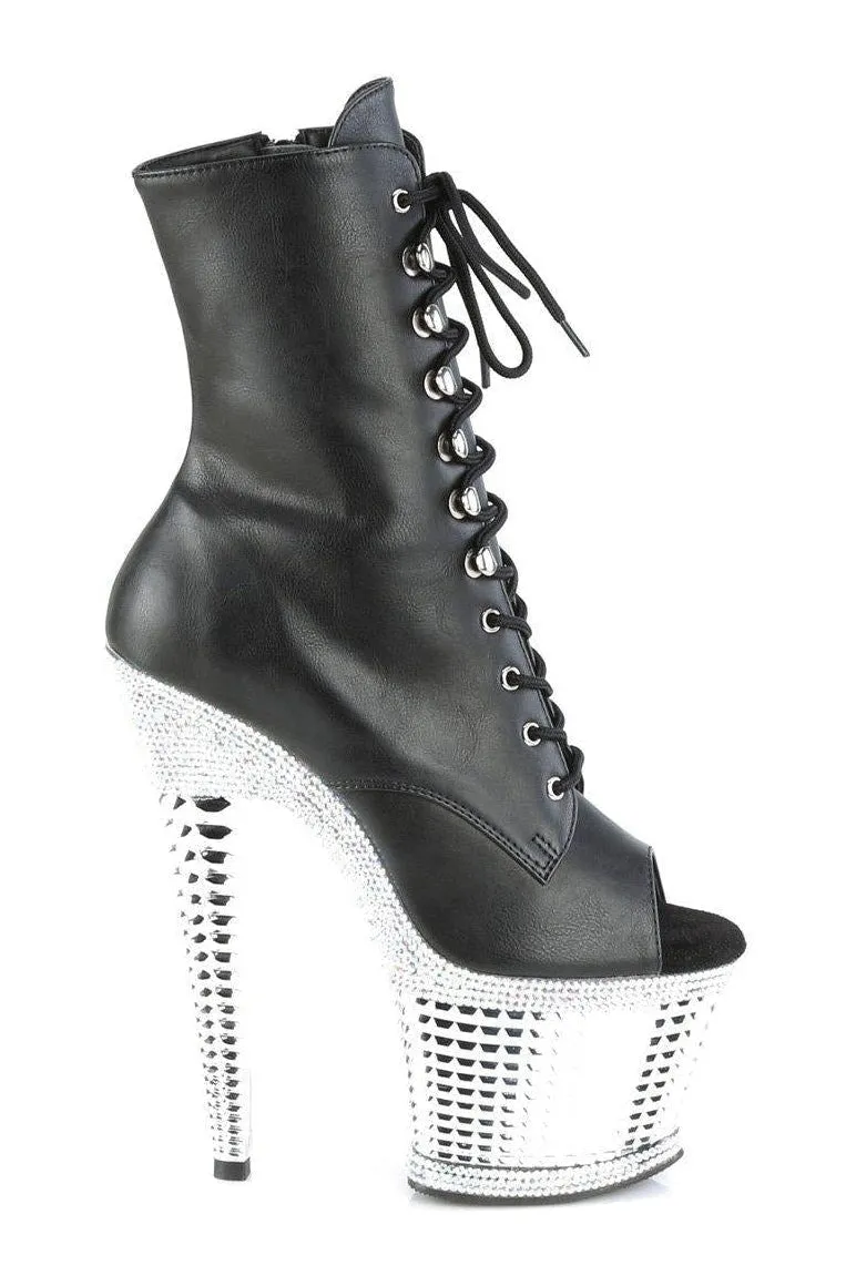 SPECTATOR-1021RS Ankle Boot | Black Faux Leather