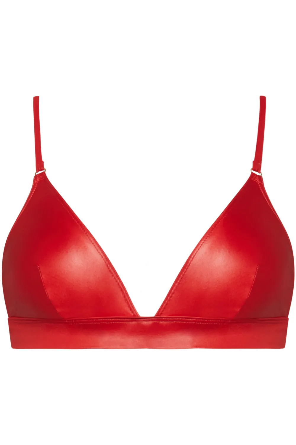 Splash Triangle Bikini Top in Red