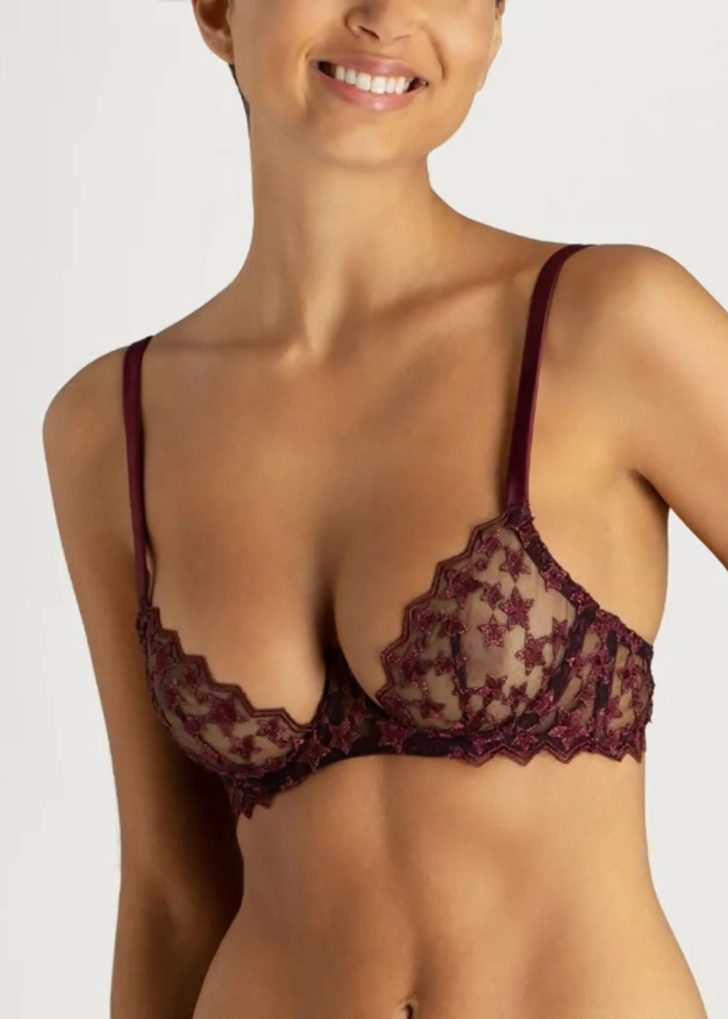 Stella Plunge Bra (Plum)
