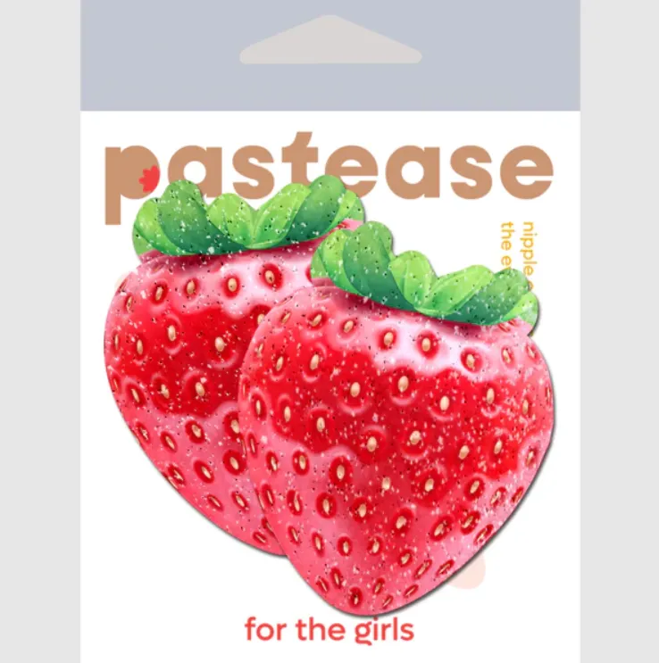 Strawberry: Sparkly Red & Juicy Berry Nipple Pasties