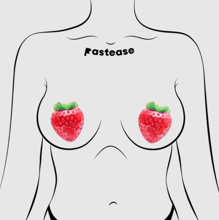 Strawberry: Sparkly Red & Juicy Berry Nipple Pasties