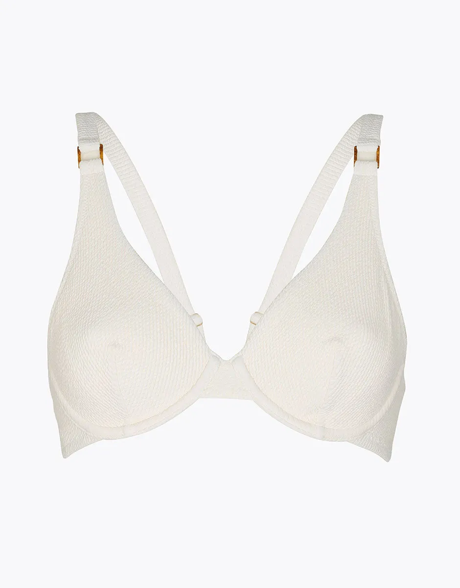 Swimsuit top Glam Smoke in sand-textured microfiber