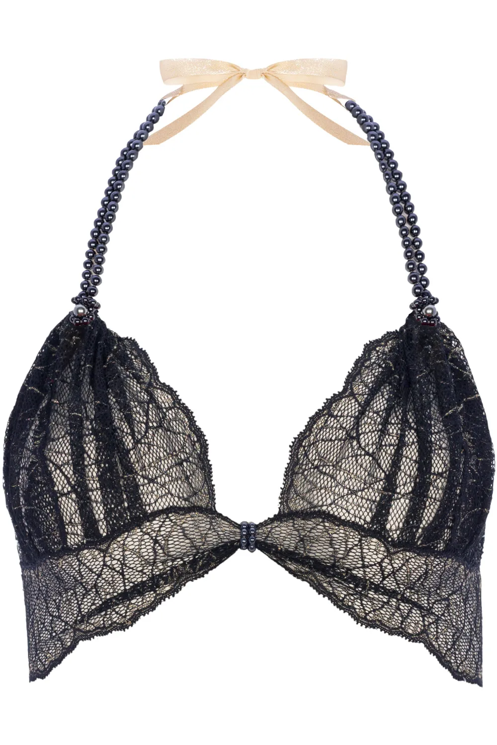 Sydney Daisy Dark Pearl Bra Black