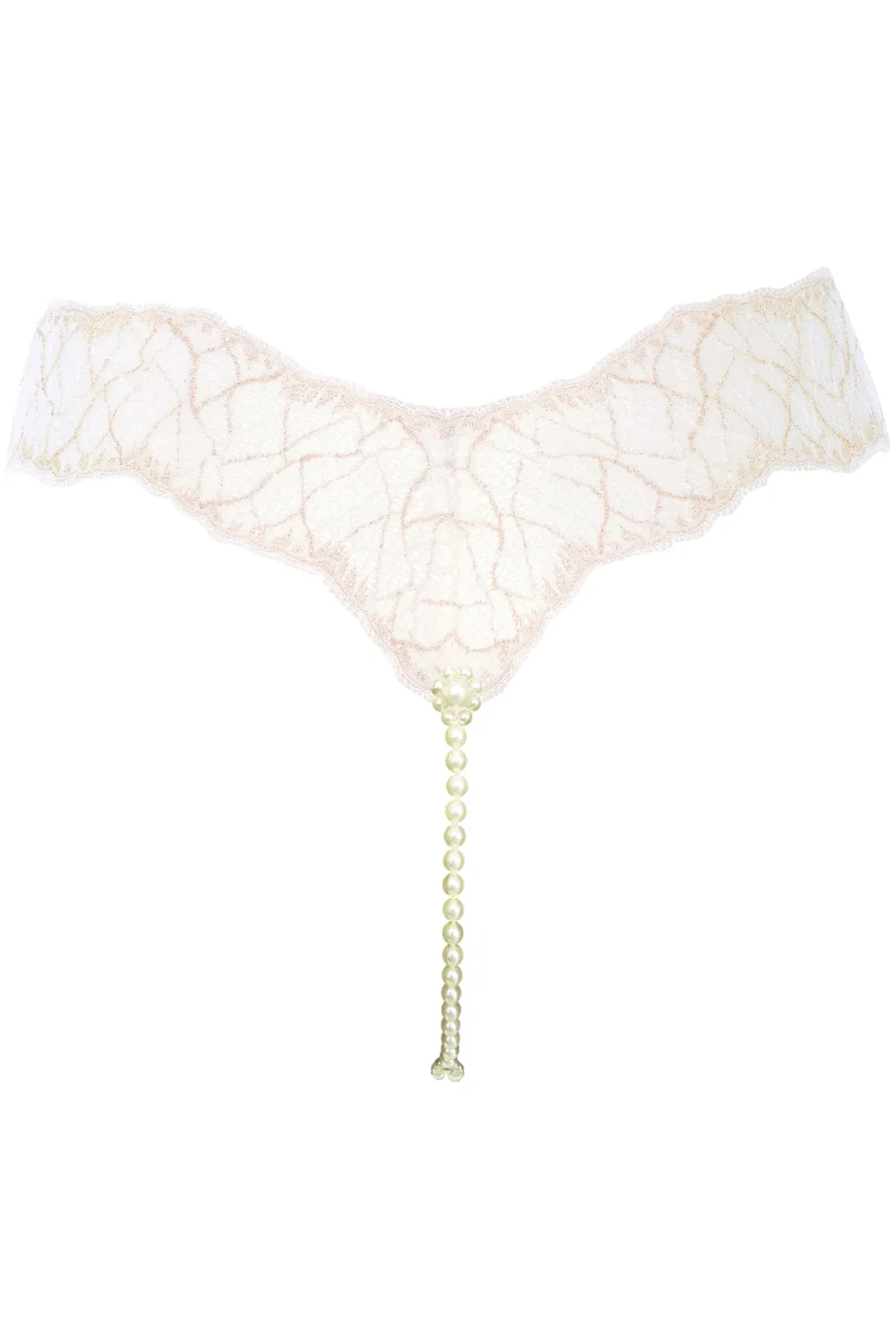 Sydney Daisy Double Pearl Thong Ivory