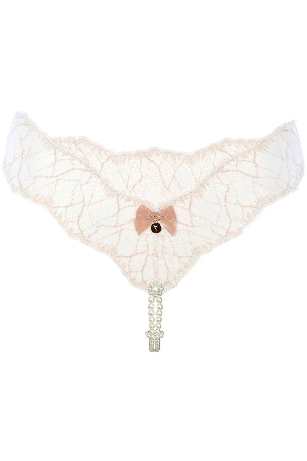Sydney Daisy Double Pearl Thong Ivory